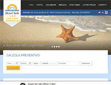 Tablet Screenshot of hotelsolegiulianova.com